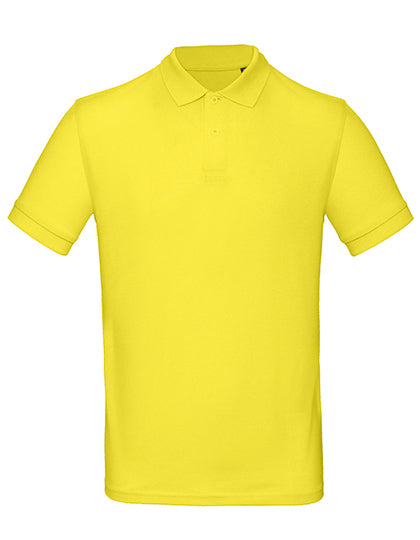 B&C Poloshirt in Weiß, blank oder mit DTF-Druck, leichtes Baumwoll-Poloshirt mit Kragen und Knopfleiste, modisches Basic-Shirt