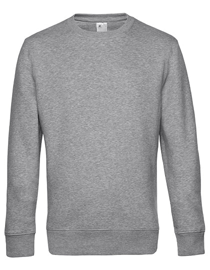 Weißer B&C Pullover, einfarbig, mit oder ohne DTF-Druck, aus weichem Material, bequem und vielseitig.