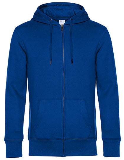 B&C Zip-Hoodie, ungefüttert oder mit DTF-Druck, bequemer Kapuzenpulli aus weichem Material, frontale Reißverschluss, sportliches Design