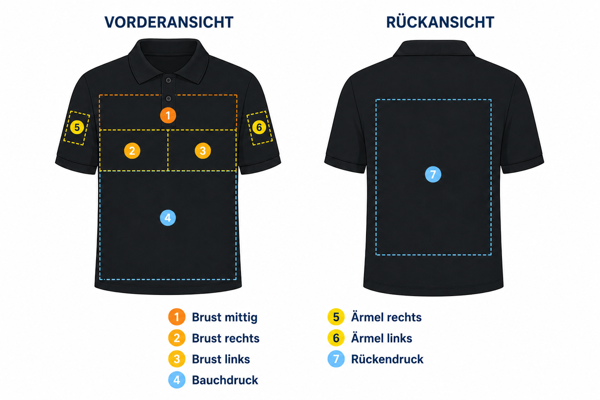 Poloshirt B&C – mit DTF-Druck
