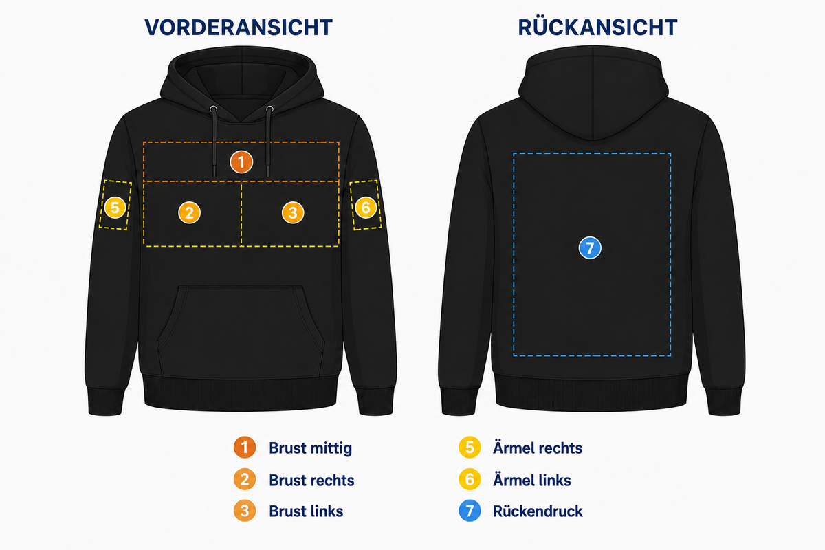 Hoodie B&C – mit DTF-Druck